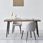 Black Iron Tripod Base Dining Table Modern Industrial Solid Wood Top Table