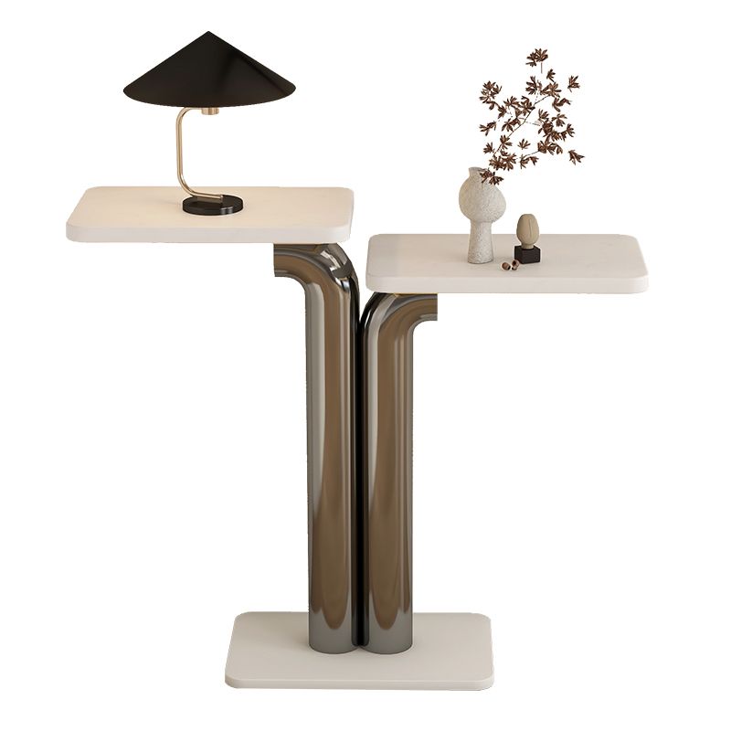 Rectangle Contemporary Console Table Stone Console Sofa Table for Hall