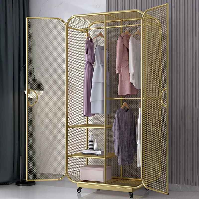 Modern Style Wardrobe Closet Metal Wardrobe Cabinet for Bedroom Clearhalo 'Armoires & Wardrobes' 'armoires_wardrobes' 'Bedroom Furniture' 'furn' 'furn_armoires_wardrobes' 'Furniture' 1200x1200_8a4c99e4-12ba-44fd-8e14-a1ad1b9dcb1e
