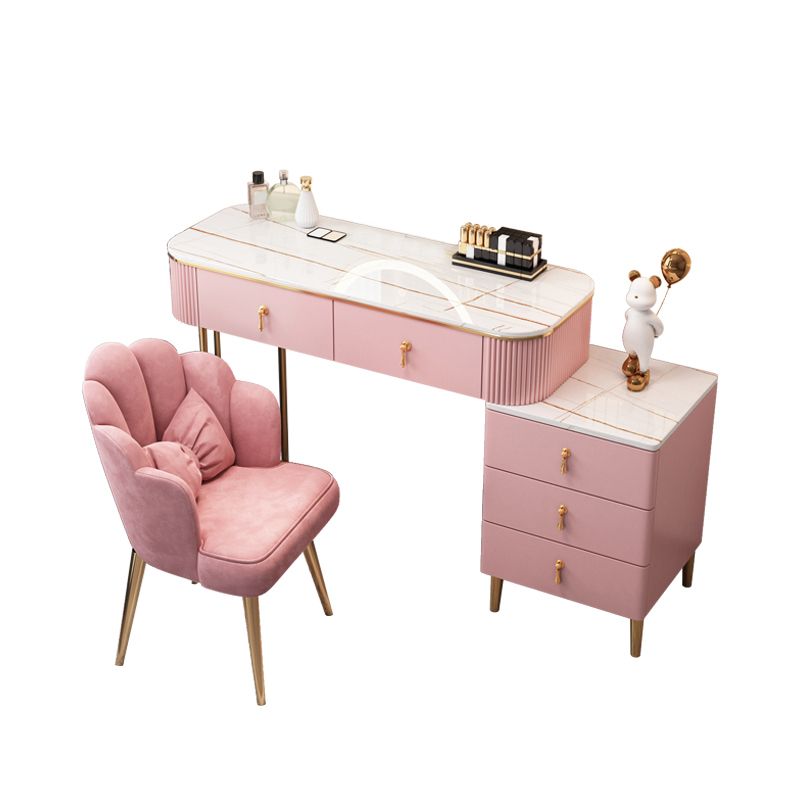 Table du maquillage en pierre Table de bureau en métal et commode en bois d'ingénierie