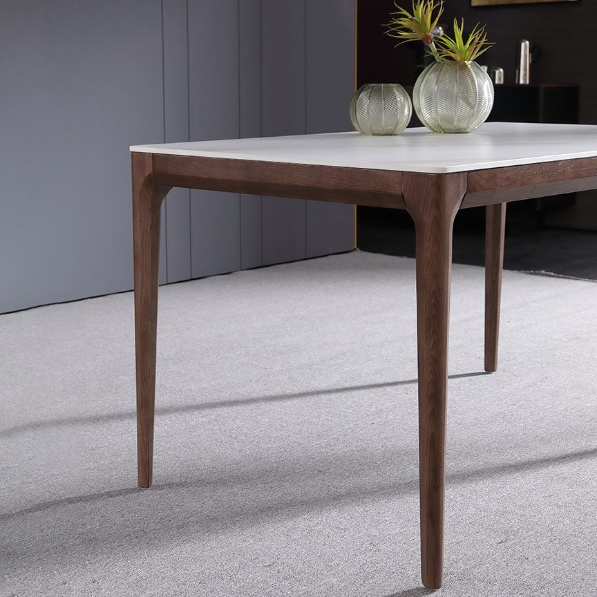 Modern 1/4/7 Pieces Dinette Set with White Sintered Stone Top Ash Wood Dining Table Set Clearhalo 'Dining Room Sets' 'Dining Tables & Seating' 'dining_room_set' 'furn' 'furn_dining_room_set' 'Furniture' 'furniture_dining_room_set' 'Kitchen & Dining Furniture' 1200x1200_8a4d8b3f-79bd-4379-b1e2-f46f3b1cb356