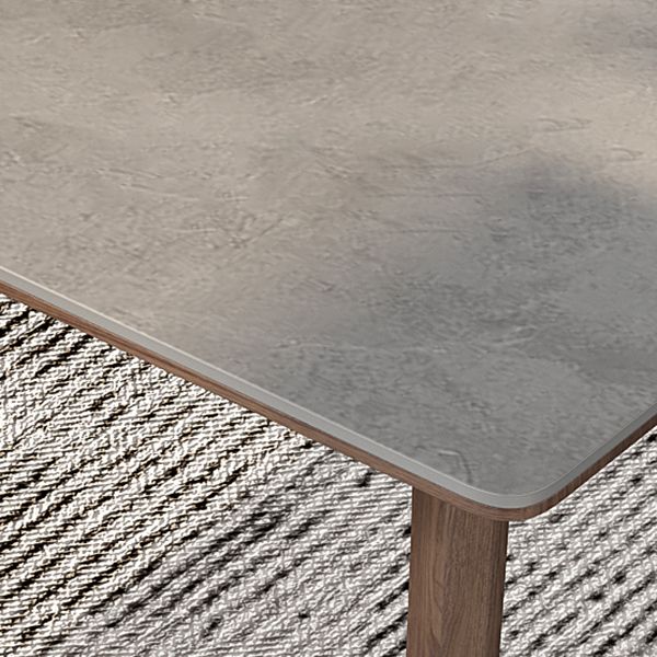 Mid-Century Sintered Stone Gray Table Rectangle Shape Standard Dining Table for Kitchen Clearhalo ' dining_table' 'Dining Tables & Seating' 'Dining Tables' 'furn' 'furn_dining_table' 'Furniture' 'furniture_dining_table' 'Kitchen & Dining Furniture' 'kitchen&dining_furn' 'kitchen' 'kitchen_dining_table' 1200x1200_8a4dd2ad-0190-4fca-bdad-a1db2324f499