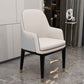 Glam Style Parsons Arm Chair Leather Dining Chair for Living Room