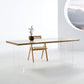 Natural Ash Wood Dining Table Rectangle Clear Acrylic Double Pedestal Table Clearhalo 'Dining Tables & Seating' 'Dining Tables' 'dining_table' 'furn' 'furn_dining_table' 'Furniture' 'Kitchen & Dining Furniture' 1200x1200_8a50e2df-31f1-4fe0-a865-eccc217e6bc9