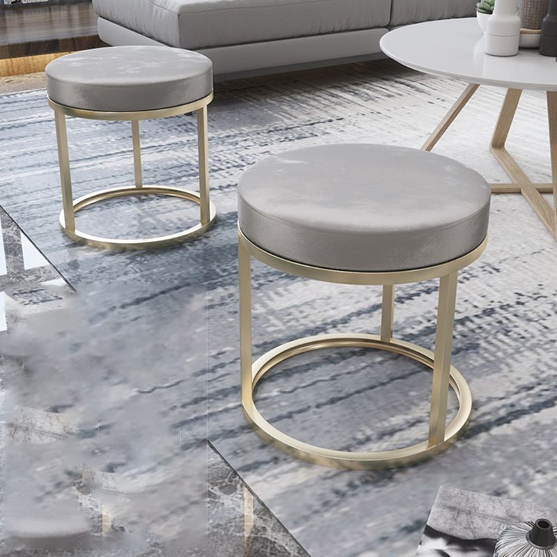 Solid Color Flannel Standard Stool Modern Simple Round Footstool Clearhalo 'furn' 'furn_ottomans_poufs' 'Furniture' 'Living Room Furniture' 'Ottomans & Poufs' 'ottomans_poufs' 1200x1200_8a5128f0-707f-4add-a790-7cf8024f8c23