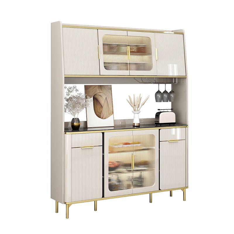Modern Wood Dining Hutch Glass Doors Storage Cabinet with Doors Clearhalo 'Display & China Cabinets' 'display_china_cabinets' 'furn' 'furn_display_china_cabinets' 'Furniture' 'Kitchen & Dining Furniture' 1200x1200_8a518178-1ee7-42f4-867e-0f9c81fae3a1