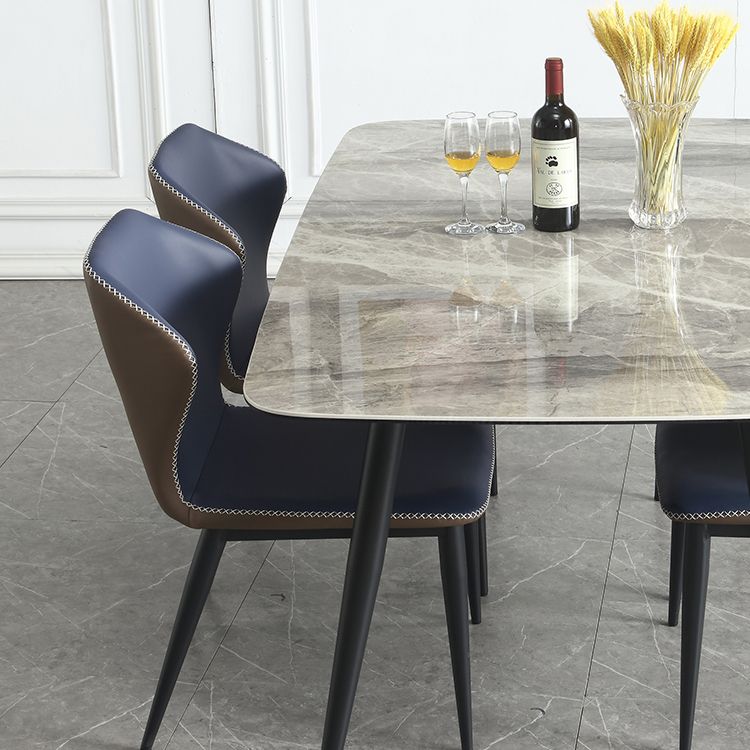 Rectangle 4-foot Dinner Table Modern Style Stone Dining Room Collection for Home Clearhalo 'Dining Tables & Seating' 'Dining Tables' 'dining_table' 'furn' 'furn_dining_table' 'Furniture' 'furniture_dining_table' 'Kitchen & Dining Furniture' 'kitchen' 'kitchen_dining_table' 1200x1200_8a52aba2-de77-4ffd-85db-60ed330a168e