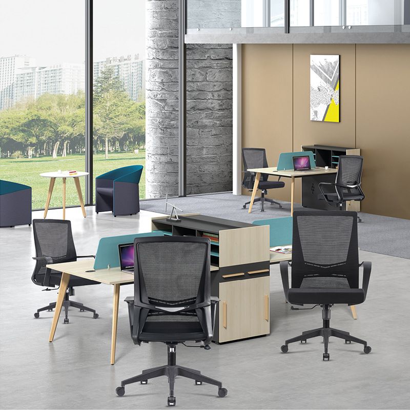 Modern Fixed Arms Chair No Distressing Ergonomic Desk Chair with Wheels Clearhalo 'furn' 'furn_office_chair' 'Furniture' 'Office Chairs' 'Office Furniture' 'office_chair' 1200x1200_8a53a3e5-dd3b-4bb5-9ae9-67263e5cac49