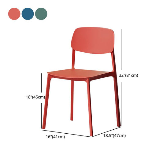 Nordic Style Open Back Dining Side Chair for Home Plastic Dining Armless Chair Clearhalo 'Dining Chairs' 'Dining Tables & Seating' 'dining_chair' 'furn' 'furn_dining_chair' 'Furniture' 'furniture_dining_chair' 'Kitchen & Dining Furniture' 1200x1200_8a54568e-8552-40f8-b325-0ae6713f16b1