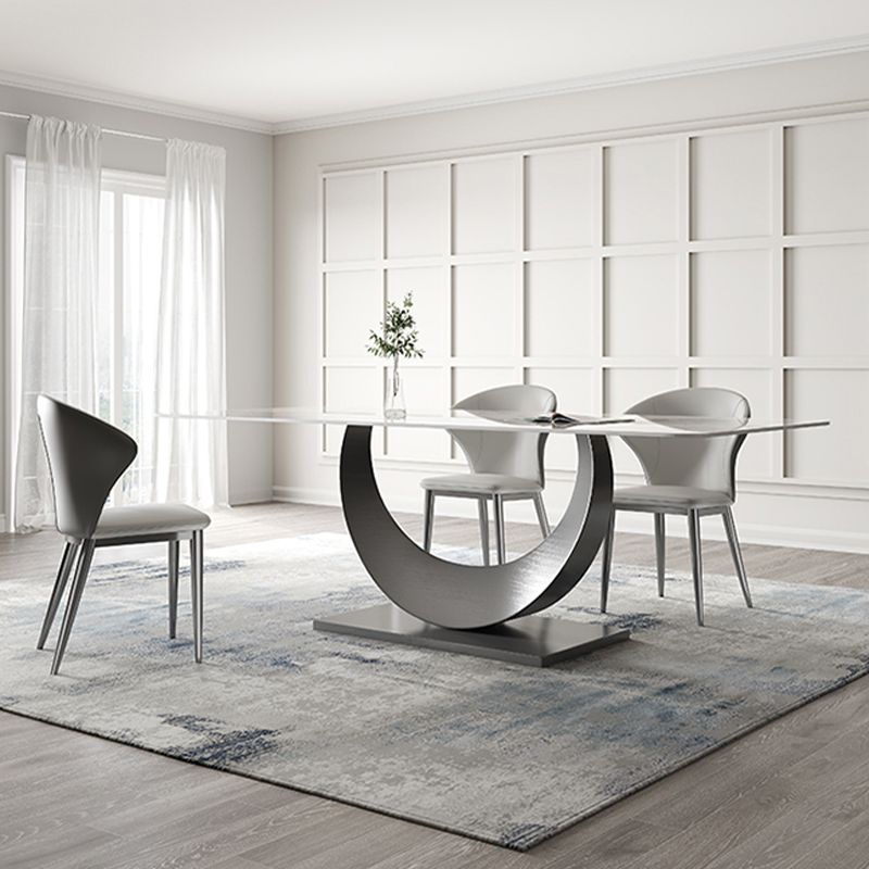 Luxury 1/3/4/5/7 Pieces Dining Set Sintered Stone Dining Table with Leather Chairs Clearhalo 'Dining Room Sets' 'Dining Tables & Seating' 'dining_room_set' 'furn' 'furn_dining_room_set' 'Furniture' 'furniture_dining_room_set' 'Kitchen & Dining Furniture' 'kitchen&dining_furn' 'kitchen' 1200x1200_8a547c1e-0a4c-4711-b930-15f53c352937