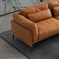 Square Arm Genuine Leather Sofa and Chaise Brown Sectional with Bolster Pillows Clearhalo 'furn' 'furn_sectionals' 'Furniture' 'furniture_sectionals' 'kitchen' 'kitchen_sectionals' 'Living Room Furniture' 'Sectionals' 1200x1200_8a55318a-0f33-4d17-b341-2e5fbc8b2dbf