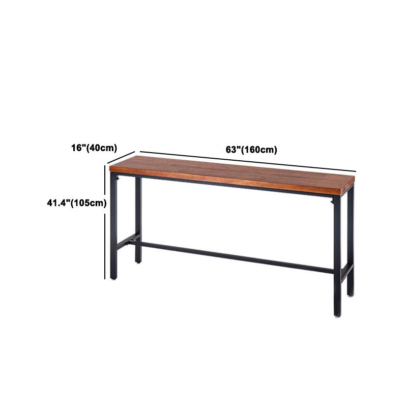 Recangle industriel Table de table en bois massif en bois massif 1/7/9 Pièces Table de comptoir avec selles