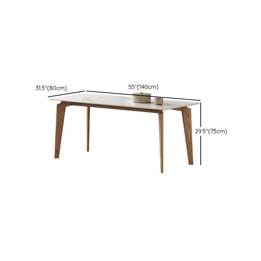 Juego de mesa rectangular de estilo moderno 1/3/4 piezas de comedor con patas de madera para uso en el hogar