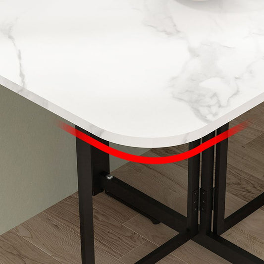 Contemporary Style Traditional Height Dining Set with Foldable Table and Trestle Base Clearhalo 'Dining Room Sets' 'Dining Tables & Seating' 'dining_room_set' 'Furniture' 'furniture_dining_room_set' 'Kitchen & Dining Furniture' 'kitchen&dining_furn' 'kitchen' 1200x1200_8a59571e-599f-4ae1-9fdc-6d3470c12533