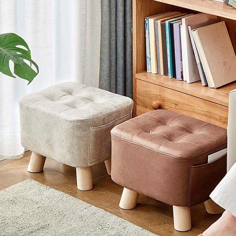 Modern Rectangle Standard Scratch Resistant Pure Color Standard for Living Room Clearhalo 'furn' 'furn_ottomans_poufs' 'Furniture' 'Living Room Furniture' 'Ottomans & Poufs' 'ottomans_poufs' 1200x1200_8a5cae99-59e8-4eab-9bdf-6fa83e0eb6c7