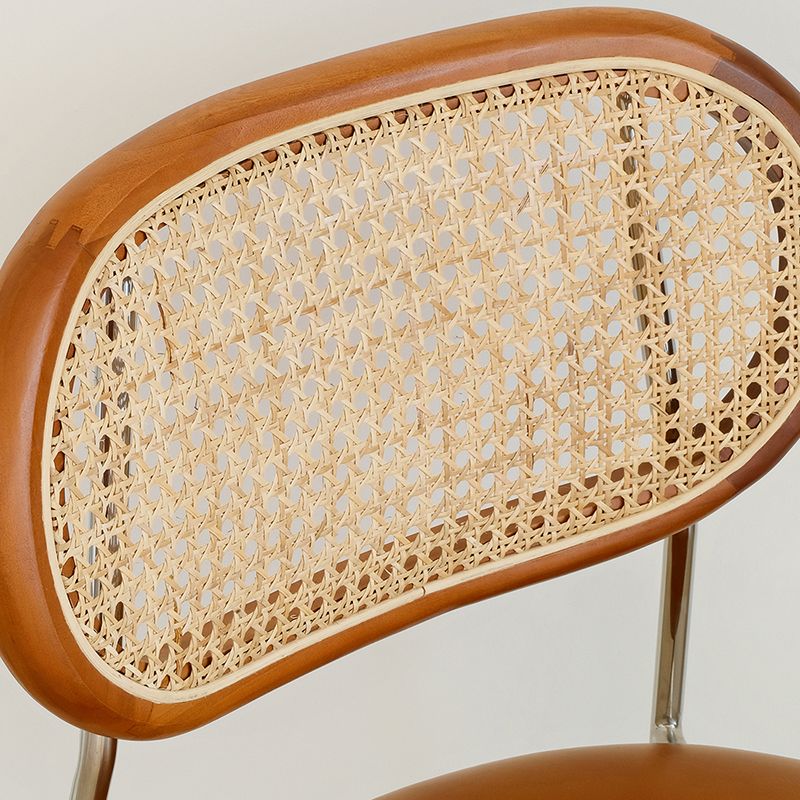 Polished Finish Faux Leather Dining Chair with Metal Legs for Kitchen Clearhalo 'Dining Chairs' 'Dining Tables & Seating' 'dining_chair' 'furn' 'furn_dining_chair' 'Furniture' 'Kitchen & Dining Furniture' 1200x1200_8a5d7f58-f104-435c-83c4-8f3418b83c2a