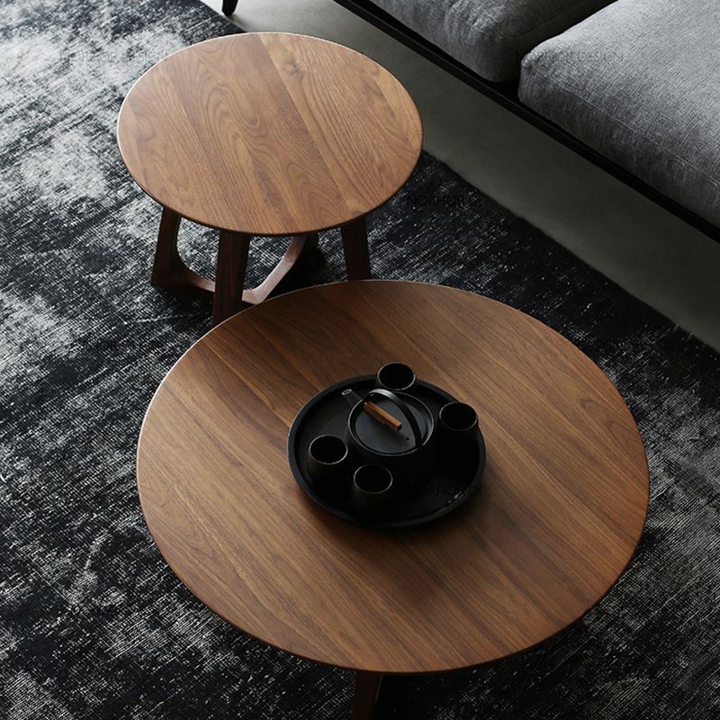 Contemporary Wooden Bunching Tables Round Medium Wood Coffee Table Clearhalo 'Coffee & Accent Tables' 'Coffee Tables' 'coffee_tables' 'furn' 'furn_coffee_tables' 'Furniture' 'Living Room Furniture' 1200x1200_8a60be56-2088-410b-bd28-44c5d5674718