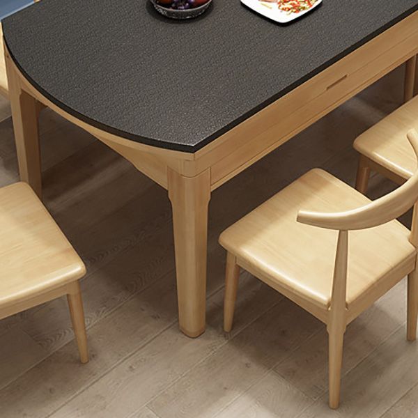 Simplicity Style Dining Site Table Round Stone Furniture with Drop-Leaf Clearhalo 'Dining Tables & Seating' 'Dining Tables' 'dining_table' 'furn' 'furn_dining_table' 'Furniture' 'Kitchen & Dining Furniture' 1200x1200_8a60c3c7-427b-4919-b023-99289adc5b27