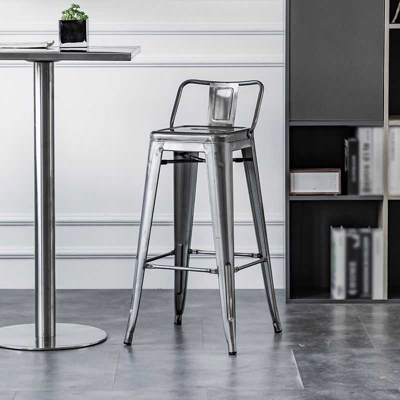 Industrial Backrest Bar Stool Metal and Leather Bar Stool with Iron Legs Clearhalo 'Bar Furniture' 'Bar Stools' 'bar_stools' 'furn' 'furn_bar_stools' 'furniture_bar_stools' 'Kitchen & Dining Furniture' 'kitchen&dining_furn' 'kitchen' 'kitchen_furn' Furniture' 1200x1200_8a62dd65-c8f0-4276-b601-a876c2a163e6