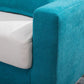 Loose Back Square Arm Sofa 2-Sitzer Stoffkissen Liebesseat mit Lagerung