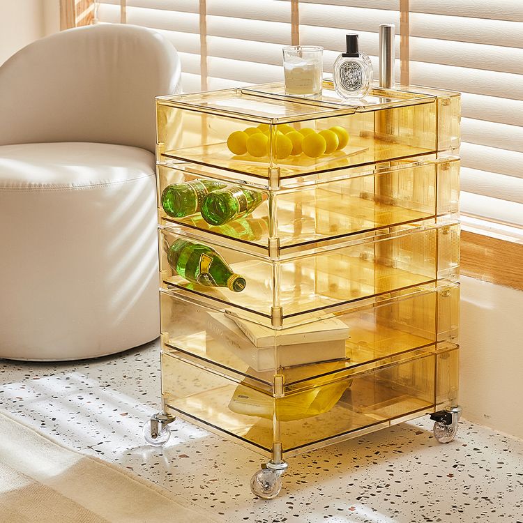 Noordse afneembaar nachtkastje 28 "H Plastic nachttafel met laden