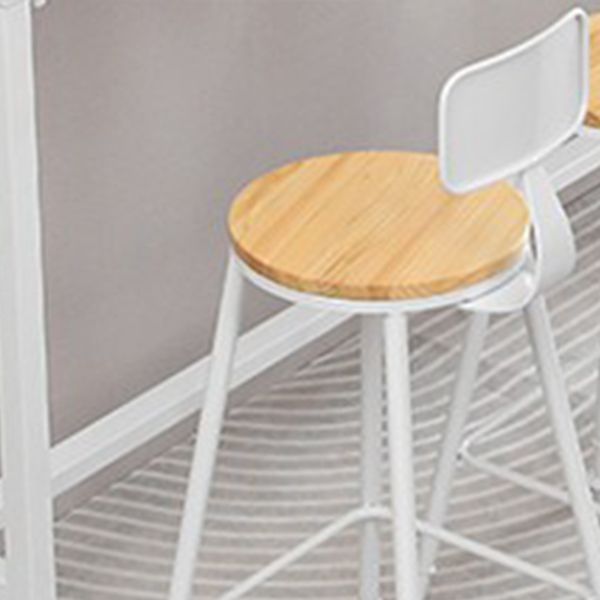 Contemporary Backless Counter Stool Pine Wood Armless Barstool with White Sled Base Clearhalo 'Bar Furniture' 'Bar Stools' 'bar_stools' 'furn' 'furn_bar_stools' 'Furniture' 'Kitchen & Dining Furniture' 1200x1200_8a66772b-3e09-4b40-b9b7-286430962737