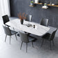 Designer Style 1/5/7 Pieces Dining Set Sintered Stone Dining Table with Leather Chairs Clearhalo 'Dining Room Sets' 'Dining Tables & Seating' 'dining_room_set' 'furn' 'furn_dining_room_set' 'Furniture' 'furniture_dining_room_set' 'Kitchen & Dining Furniture' 'kitchen&dining_furn' 'kitchen' 1200x1200_8a66f4ca-d70a-4d25-a26f-44e8abe052ca