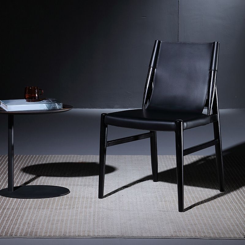 Dining Room Industrial Side Chair Faux Leather Parsons Chair Clearhalo 'Dining Chairs' 'Dining Tables & Seating' 'dining_chair' 'furn' 'furn_dining_chair' 'Furniture' 'Kitchen & Dining Furniture' 1200x1200_8a6a9ed9-e663-4b09-a09c-207727d090a3