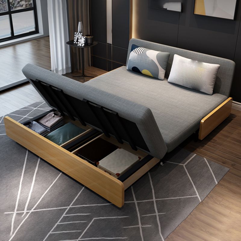 High Wear Resistance Armless Sofa Bed 32.68"H Fabric Tight Back Sofa Bed Clearhalo 'furn' 'furn_sofas' 'Furniture' 'furniture_sofas' 'kitchen' 'kitchen_sofas' 'Living Room Furniture' 'Sofa' 'sofas' 1200x1200_8a6bdcf5-fc66-45ce-8a4a-476c69174e64