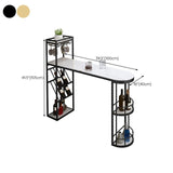 Glam Pub Table Specialty Bar Height Bar Table with Wine Rack Clearhalo 'Bar Furniture' 'Bar Tables' 'bar_tables' 'furn' 'furn_bar_tables' 'Furniture' 'Kitchen & Dining Furniture' 1200x1200_8a6c7fc8-2ee1-48ab-b325-e0e84181177e