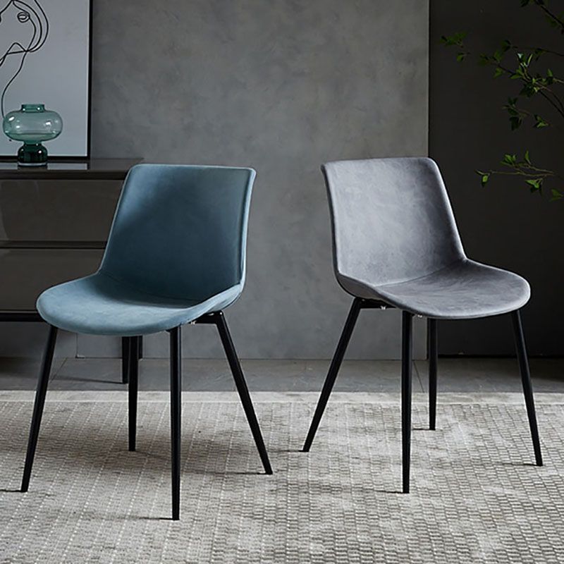 Contemporary Style Dining Chairs Dining Armless Side Chair with Metal Legs Clearhalo ' kitchen&dining_furn' 'Dining Chairs' 'Dining Tables & Seating' 'dining_chair' 'furn' 'furn_dining_chair' 'Furniture' 'furniture_dining_chair' 'Kitchen & Dining Furniture' 'kitchen' 1200x1200_8a6f32bd-1f2d-4fe8-9f4b-95038b0b3895