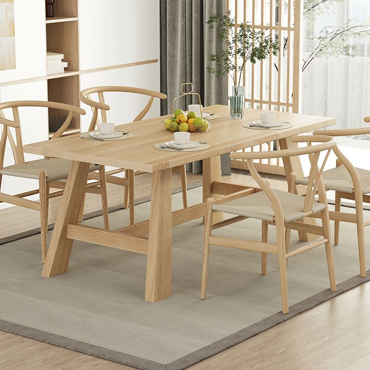 Modern 1/4/5 Pieces Dining Set Rectangle Pine Wood Dining Table for Dining Room Clearhalo 'Dining Room Sets' 'Dining Tables & Seating' 'dining_room_set' 'furn' 'furn_dining_room_set' 'Furniture' 'furniture_dining_room_set' 'Kitchen & Dining Furniture' 'kitchen&dining_furn' 'kitchen' 1200x1200_8a710b69-804a-4f4d-bb0c-2a0608320ee0