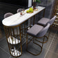 Modern Sintered Stone Bar Table Dining Table with Storage Shelve for Bar