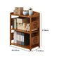 Contemporary Brown Book Shelf Office Open Shelf Bookcase with Drawers