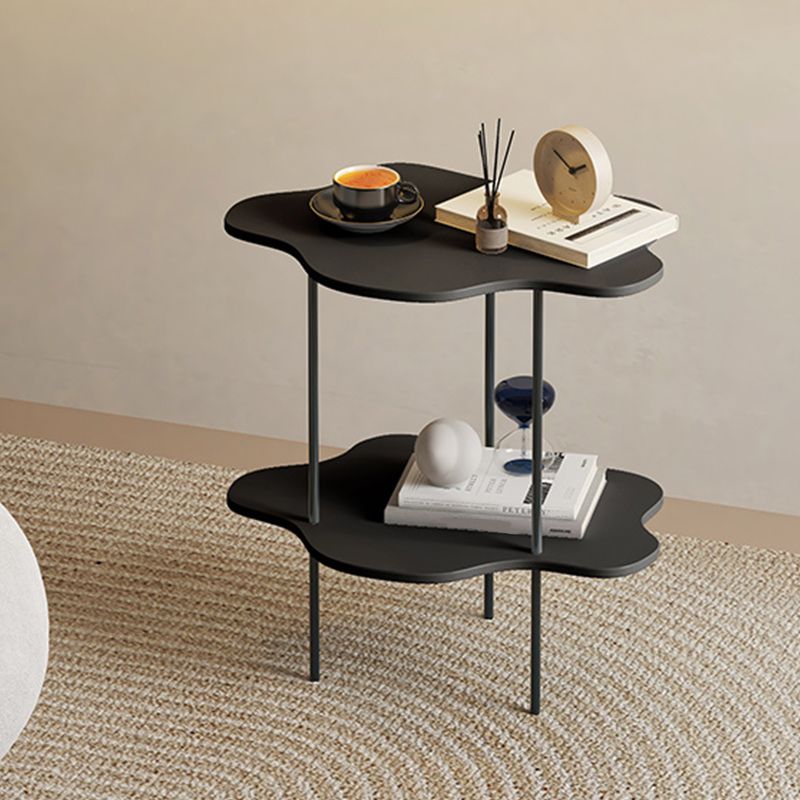 19"H Contemporary Corner Table Double Tier Accent Side Table Clearhalo 'Coffee & Accent Tables' 'End & Side Tables' 'end_side_tables' 'furn' 'furn_end_side_tables' 'Furniture' 'Living Room Furniture' 1200x1200_8a724b1a-7e6f-4604-9016-a62efff3b8d4