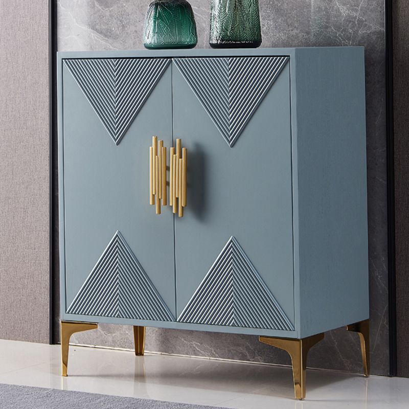 Glam Antique Finish Dining Server Door Engineered Wood Sideboard Table Clearhalo 'buffet_sideboard' 'Buffets & Sideboards' 'furn' 'furn_buffet_sideboard' 'Furniture' 'Kitchen & Dining Furniture' 1200x1200_8a73758b-5533-4530-9fee-a8c48ffa0f07