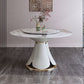 Glam Gray Sintered Stone Table Round Shape Standard Dining Table with Pedestal Base Clearhalo ' dining_table' 'Dining Tables & Seating' 'Dining Tables' 'furn' 'furn_dining_table' 'Furniture' 'furniture_dining_table' 'Kitchen & Dining Furniture' 'kitchen&dining_furn' 'kitchen' 'kitchen_dining_table' 1200x1200_8a748f0f-f442-4948-8d03-b11d04258bea