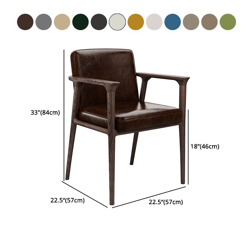 Traditional Solid Back Dining Armchair Upholstered Arm Chairs with Wood Legs Clearhalo ' kitchen&dining_furn' 'Dining Chairs' 'Dining Tables & Seating' 'dining_chair' 'furn' 'furn_dining_chair' 'Furniture' 'furniture_dining_chair' 'Kitchen & Dining Furniture' 'kitchen' 1200x1200_8a75a0ea-5258-4cfe-9bc2-8d5690160bcc