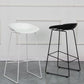 Scandinavian Plastic Bar Stools Footrest Indoor Counter Stool with Metal Legs