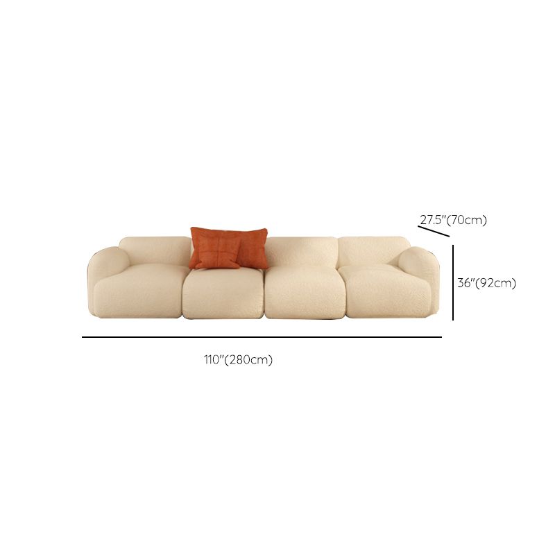 Scandinavian Seating White Fabric Living Room Recessed Arm Cushions Standard Sofa Clearhalo 'furn' 'furn_sofas' 'Furniture' 'Living Room Furniture' 'Sofa' 'sofas' 1200x1200_8a76eb1e-721f-4e32-b86d-2d6fa42f27db