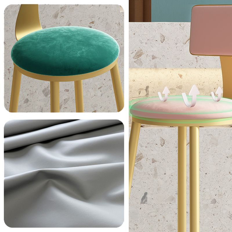 Home Matte Finish Upholstered Stools Glam Low Back Bar Stool Clearhalo 'Bar Furniture' 'Bar Stools' 'bar_stools' 'Furniture' 'furniture_bar_stools' 'Kitchen & Dining Furniture' 1200x1200_8a776a72-8fec-420b-a923-f4ff74bba24c