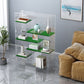 Acrylic Bookcase Modern Style Closed Back Vertical Bookshelf for Office