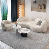 Beige Contemporary Standard Armless Sofa Curved Sofa for Living Room, Apartment Clearhalo 'furn' 'furn_sofas' 'Furniture' 'Living Room Furniture' 'Sofa' 'sofas' 1200x1200_8a77f9c4-1138-46cd-9904-32dc135e3fe9