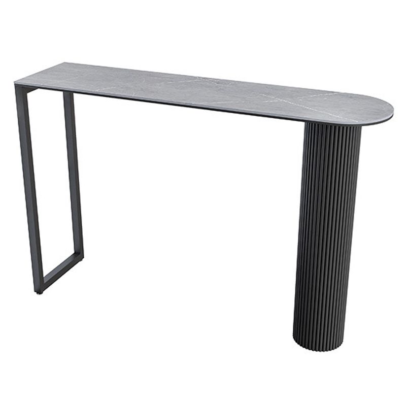Nordic Rectangle Bar Counter Table Sintered Stone Dining Table for Kitchen with Metal Legs Clearhalo 'Bar Furniture' 'Bar Tables' 'bar_tables' 'Furniture' 'furniture_bar_tables' 'Kitchen & Dining Furniture' 1200x1200_8a780730-9d82-4593-9b00-a98b0b90a15c