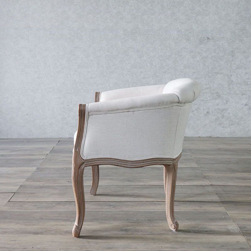 マット仕上げソリッドバックチェアファームハウスコーヒーショップファブリックアームチェア