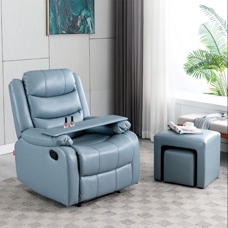 Contemporary Home Theater Recliner Manual-Push Botton Metal Solid Color Indoor Clearhalo 'Chairs & Seating' 'furn' 'furn_recliners' 'Furniture' 'Living Room Furniture' 'Recliners' 1200x1200_8a79ffe1-4ed6-4fc3-9276-e229b48e276e