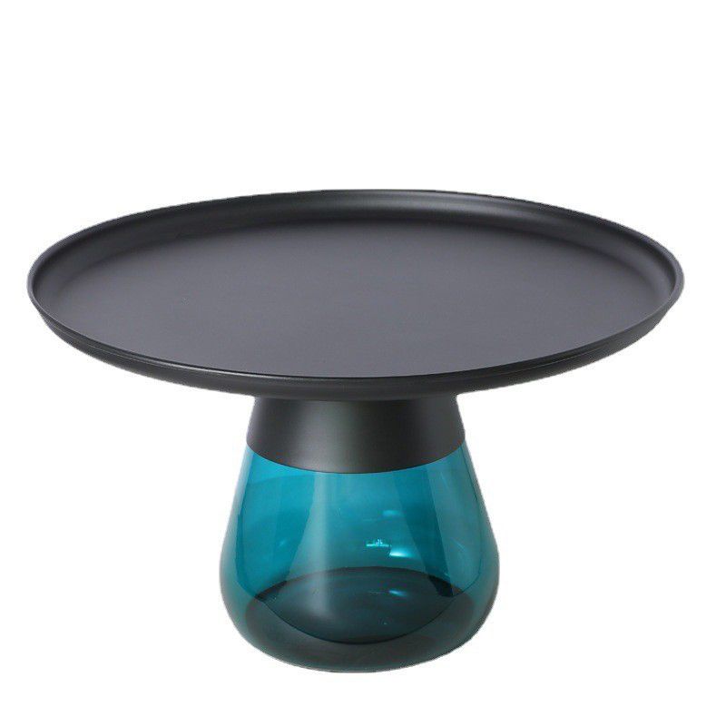 16.5"/20.4" Tall Glass Pedestal Metal Round Tray Top Coffee Table Clearhalo 'Coffee & Accent Tables' 'Coffee Tables' 'coffee_tables' 'furn' 'furn_coffee_tables' 'Furniture' 'Living Room Furniture' 1200x1200_8a7a74bb-498f-436a-94da-c87cca003ccd