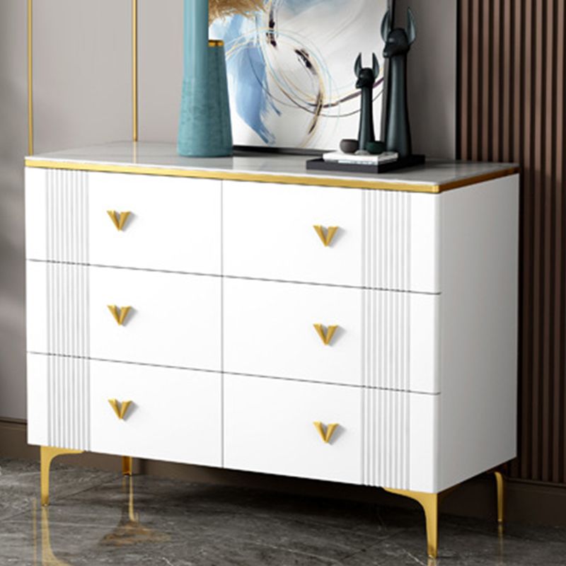 Glam Chest Bedroom Stone 15.7" Wide Chest in White with Drawers Clearhalo 'Bedroom Furniture' 'Dressers & Chests' 'dressers_chests' 'furn' 'furn_dressers_chests' 'Furniture' 1200x1200_8a7bb5a8-dd8a-434c-9cac-8447c1c9e923