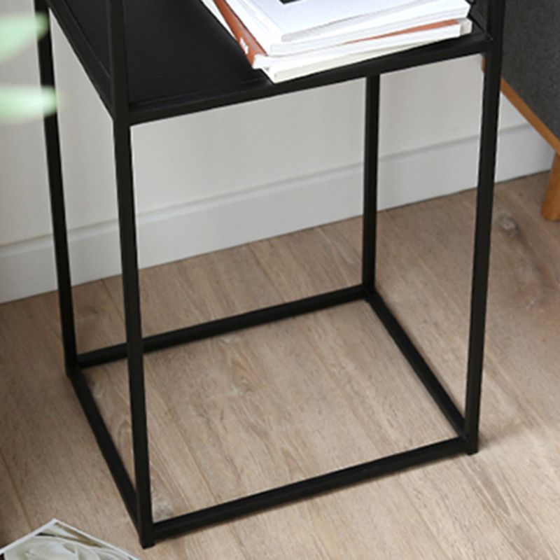 Frame Iron Rectangular End Table Mid-Century Shelf Included Side Table -15.7" W