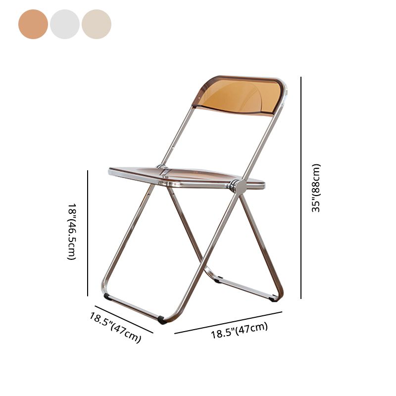 Modern Folding Dining Room Chair Armless Metal Dining Chairs for Restaurant Use Clearhalo ' kitchen&dining_furn' 'Dining Chairs' 'Dining Tables & Seating' 'dining_chair' 'furn' 'furn_dining_chair' 'Furniture' 'furniture_dining_chair' 'Kitchen & Dining Furniture' 'kitchen' 1200x1200_8a7cb6b2-83c7-4858-84d0-75703dace63d